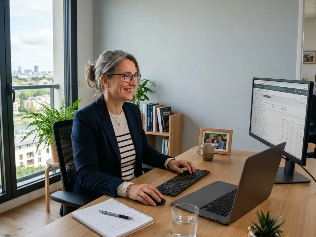 Expert analysant des graphiques de performance publicitaire pour optimiser la stratégie et le ROI.