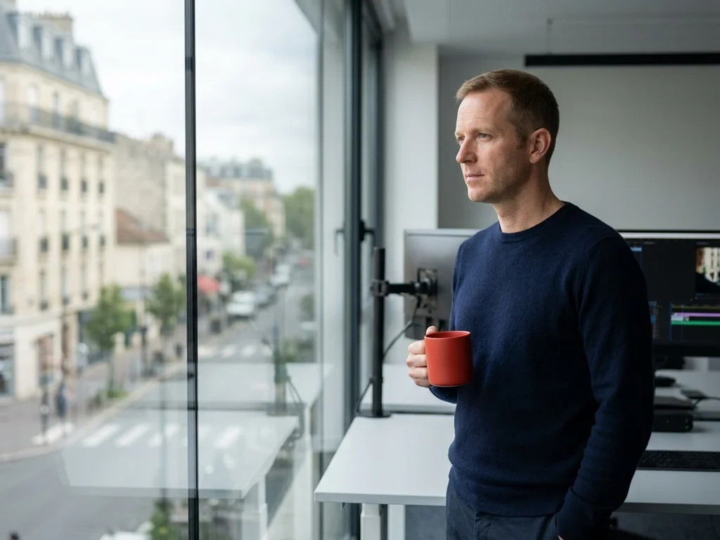 Collaborateur dans les bureaux de Suresnes rue du Mont Valérien pour l'agence SEO locale.